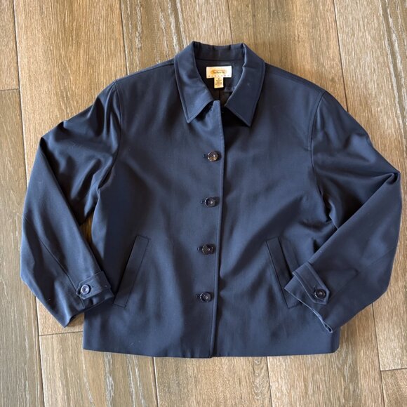 Talbots Petites women's wool black classic  business pantsuit size 8P - Picture 2 of 16